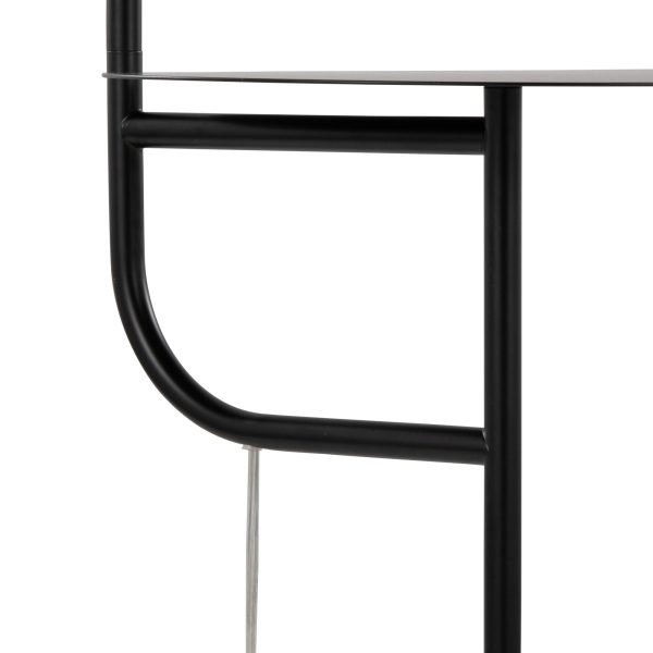 Symbol Contemporary Black Metal and Marble Floor Lamp 10
