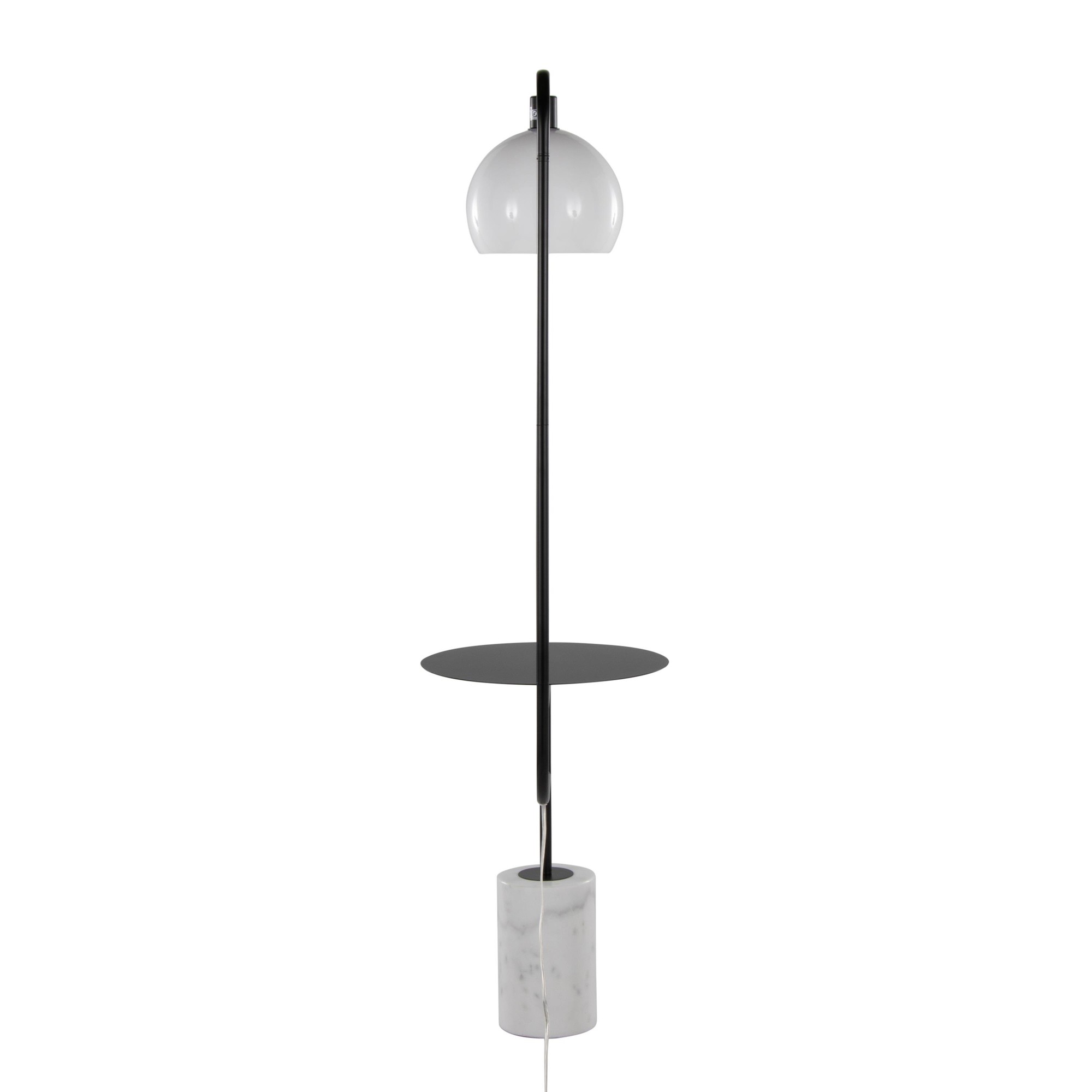 Symbol Contemporary Black Metal and Marble Floor Lamp 7 Symbol Contemporary Black Metal and Marble Floor Lamp - Image 7