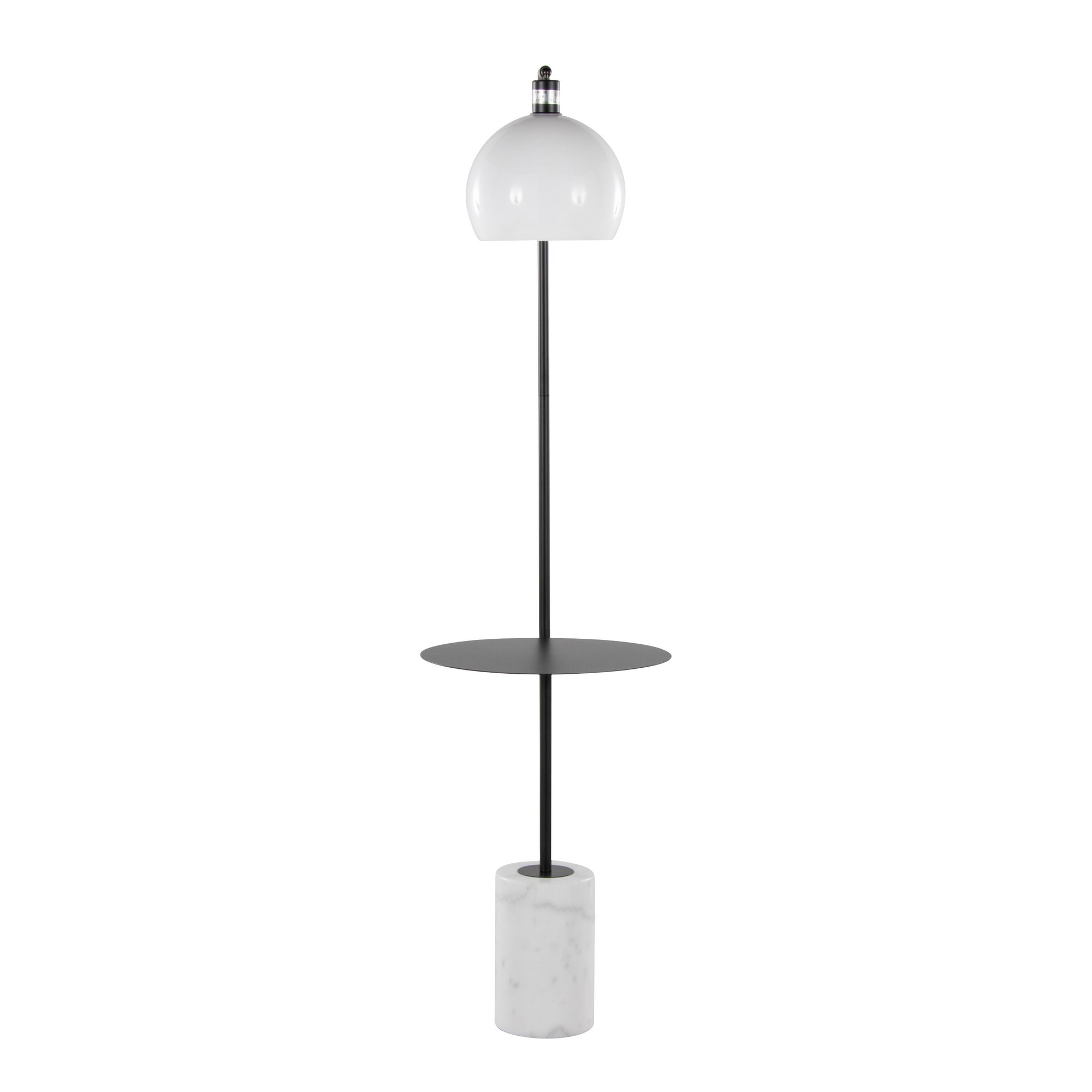 Symbol Contemporary Black Metal and Marble Floor Lamp 8 Symbol Contemporary Black Metal and Marble Floor Lamp - Image 8