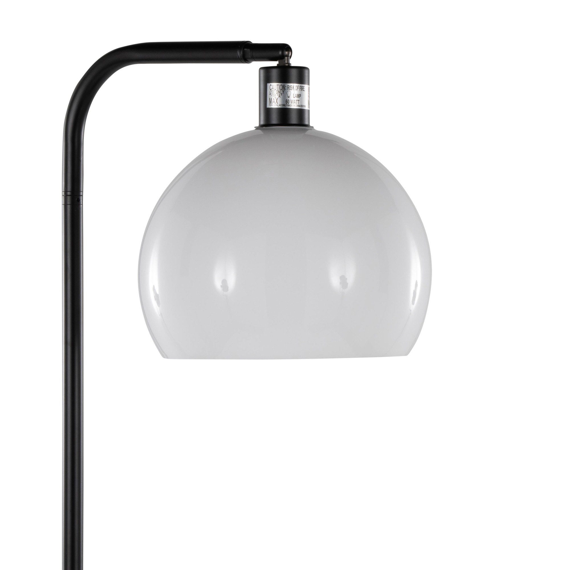 Symbol Contemporary Black Metal and Marble Floor Lamp 9 Symbol Contemporary Black Metal and Marble Floor Lamp - Image 9