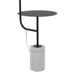 Symbol Contemporary Black Metal and Marble Floor Lamp 24 Symbol Contemporary Black Metal and Marble Floor Lamp