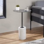 Symbol Contemporary Concrete and Black Steel Side Table 16 Symbol Contemporary Concrete and Black Steel Side Table