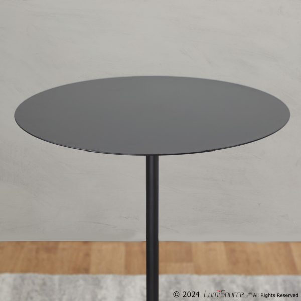 Symbol Contemporary Concrete and Black Steel Side Table 6