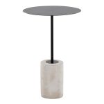 Symbol Contemporary Concrete and Black Steel Side Table 22 Symbol Contemporary Concrete and Black Steel Side Table