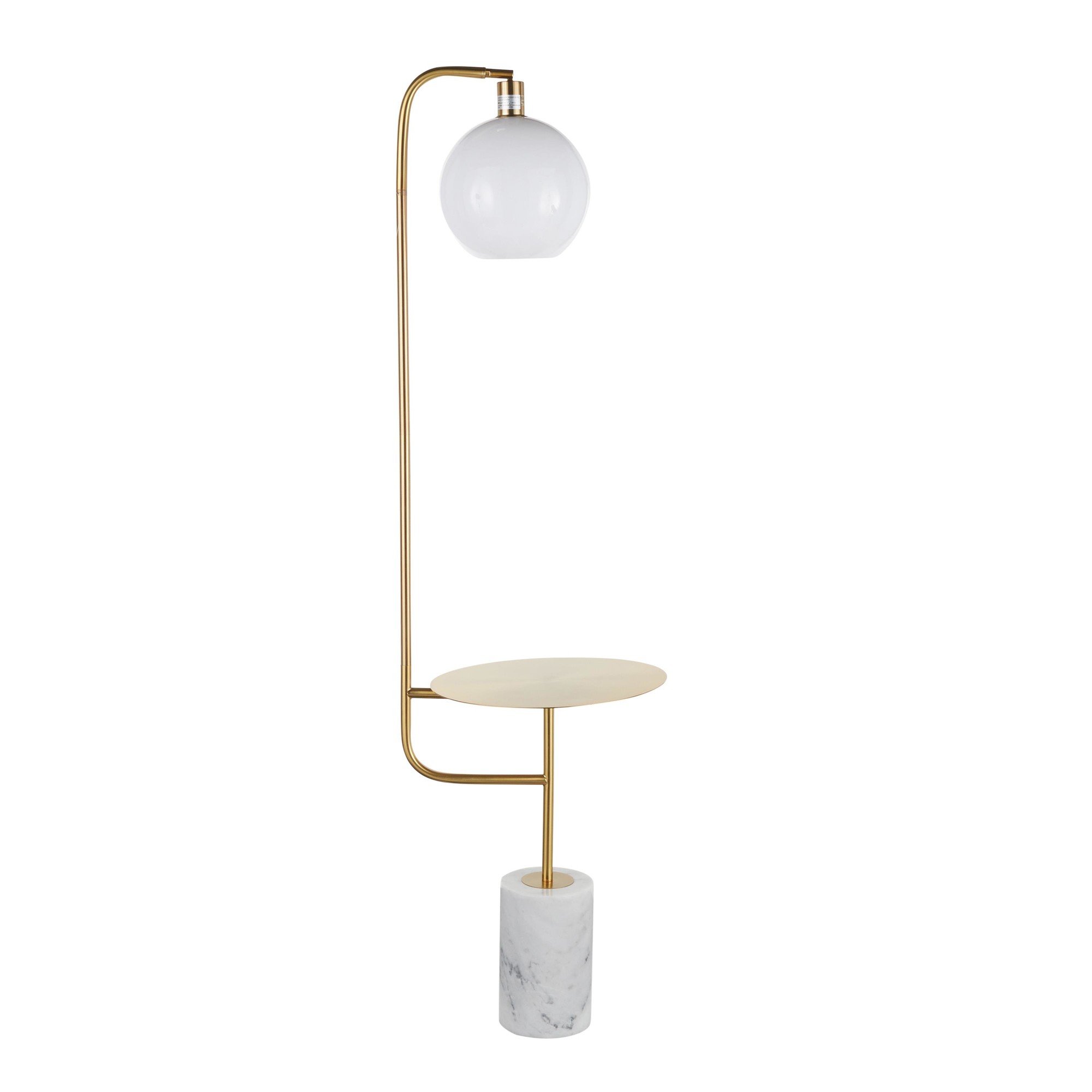 Symbol Contemporary Gold Metal and Marble Floor Lamp Table 11 Symbol Contemporary Gold Metal and Marble Floor Lamp Table - Image 11