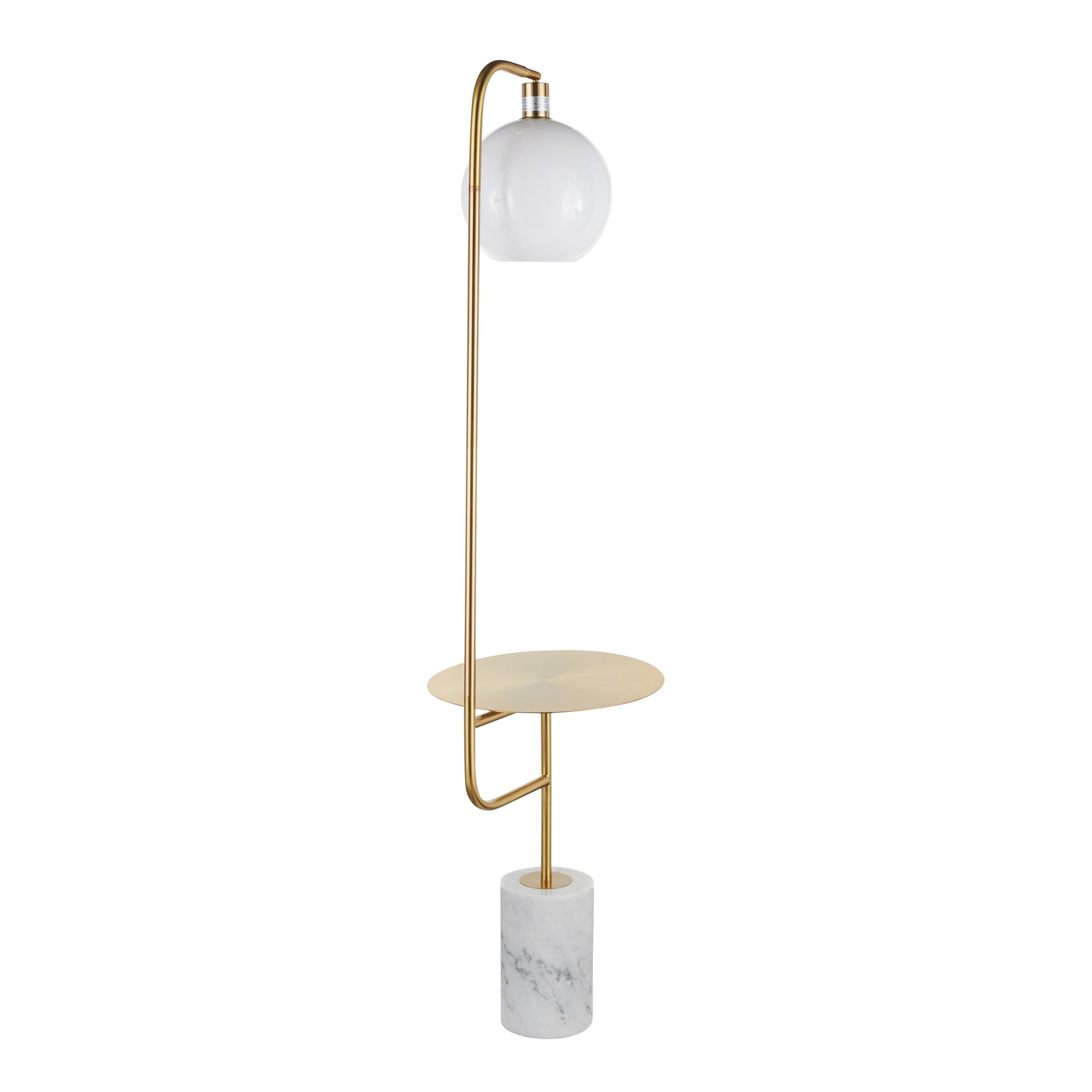 Symbol Contemporary Gold Metal and Marble Floor Lamp Table 12 Symbol Contemporary Gold Metal and Marble Floor Lamp Table - Image 12