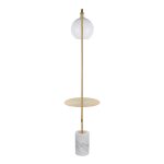 Symbol Contemporary Gold Metal and Marble Floor Lamp Table 33 Symbol Contemporary Gold Metal and Marble Floor Lamp Table