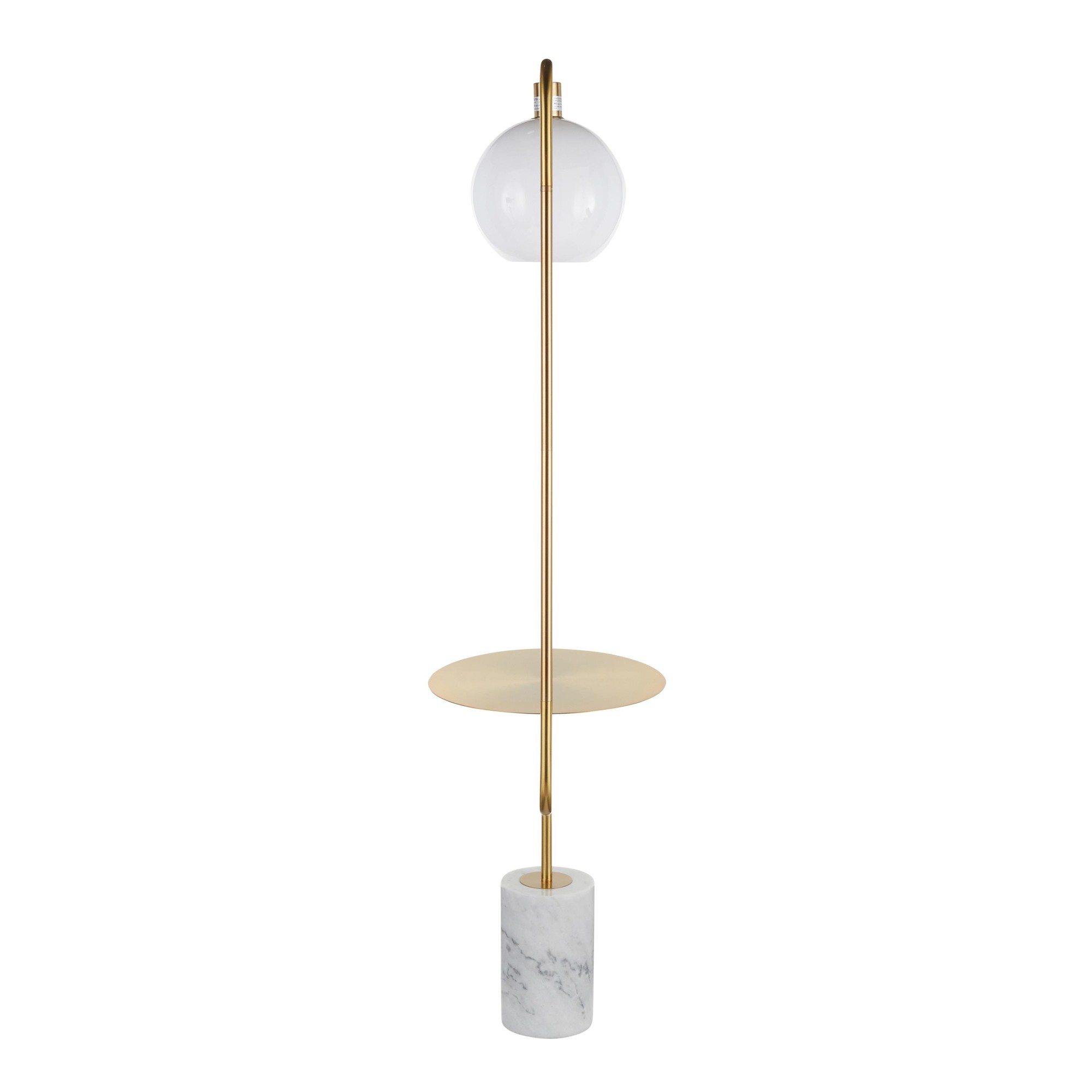 Symbol Contemporary Gold Metal and Marble Floor Lamp Table 13 Symbol Contemporary Gold Metal and Marble Floor Lamp Table - Image 13