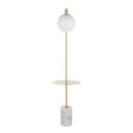 Symbol Contemporary Gold Metal and Marble Floor Lamp Table 34 Symbol Contemporary Gold Metal and Marble Floor Lamp Table