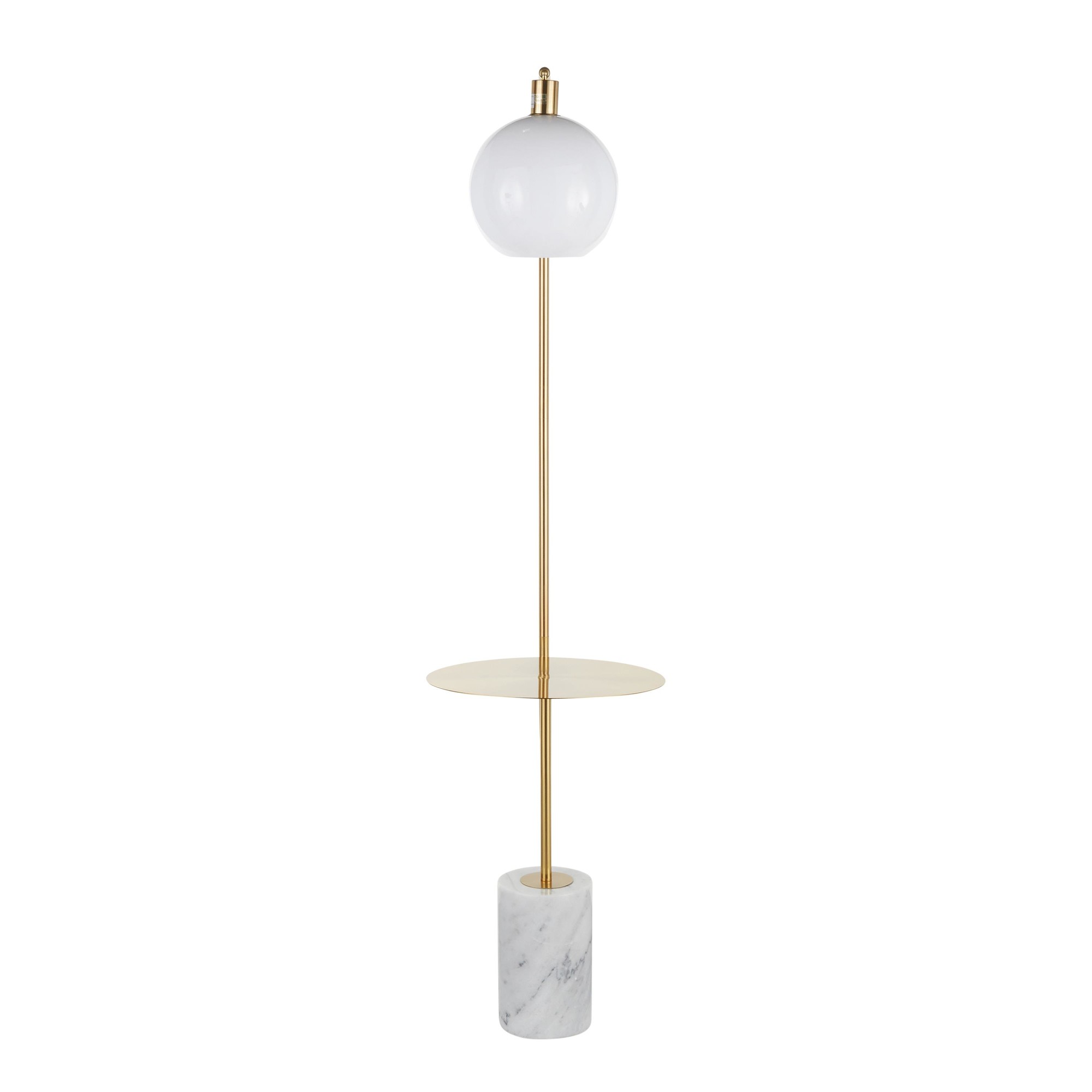 Symbol Contemporary Gold Metal and Marble Floor Lamp Table 14 Symbol Contemporary Gold Metal and Marble Floor Lamp Table - Image 14