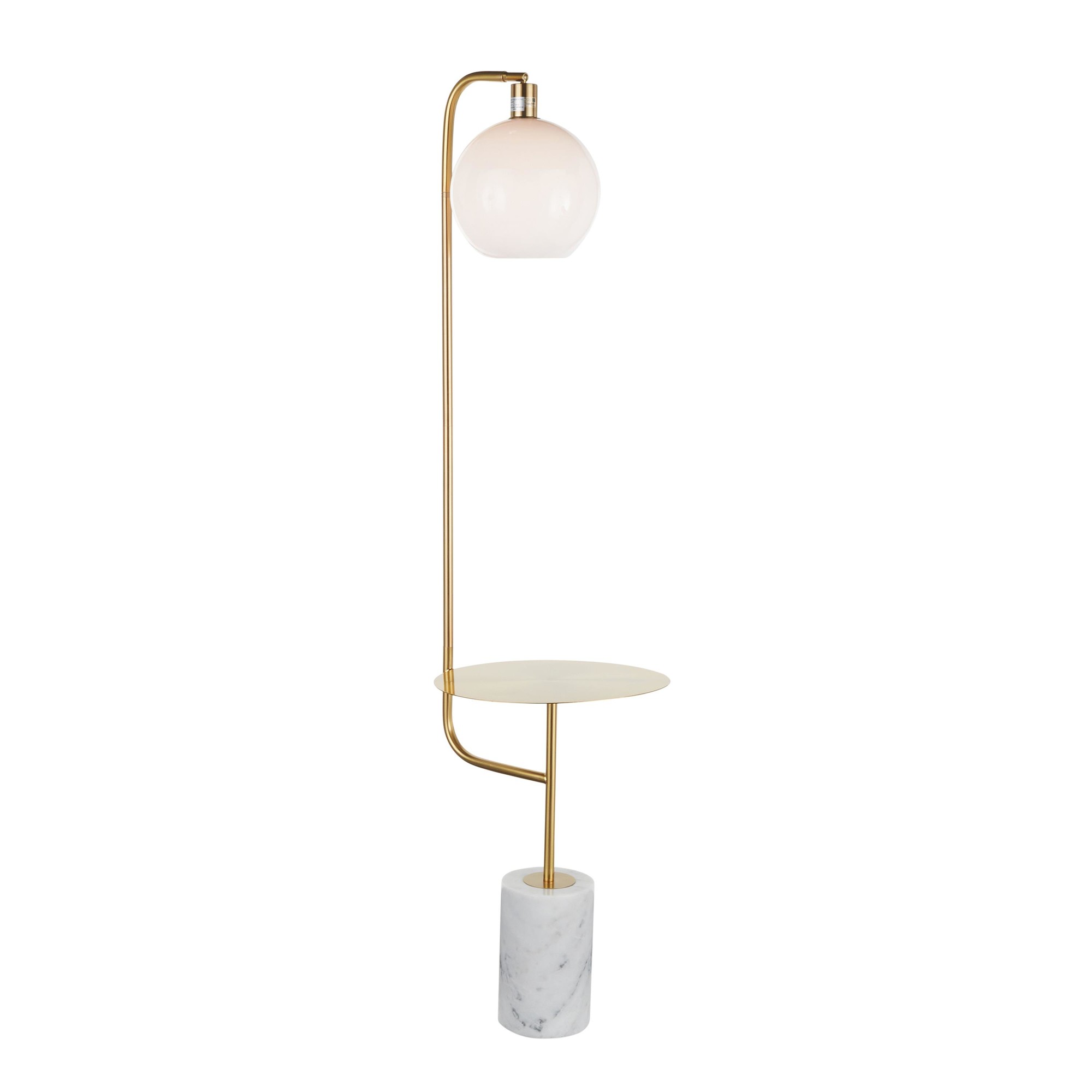 Symbol Contemporary Gold Metal and Marble Floor Lamp Table 9 Symbol Contemporary Gold Metal and Marble Floor Lamp Table - Image 9