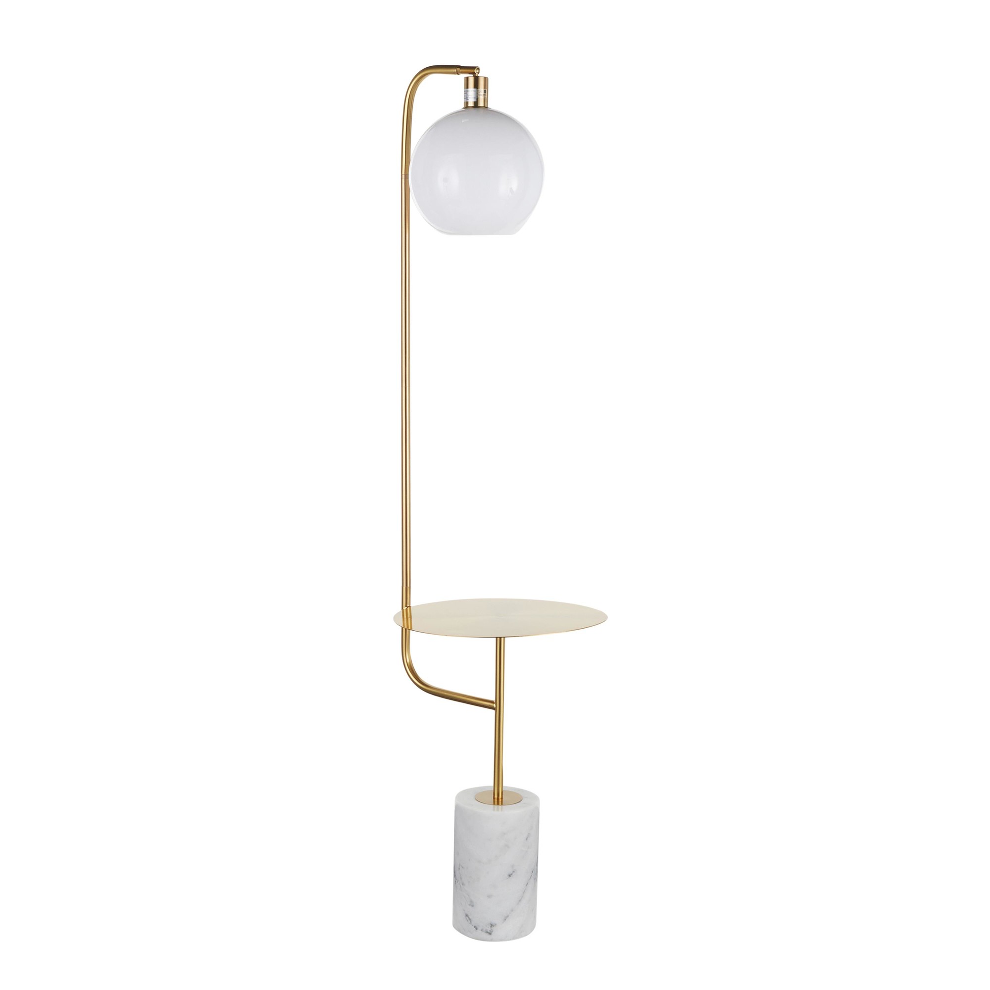 Symbol Contemporary Gold Metal and Marble Floor Lamp Table 10 Symbol Contemporary Gold Metal and Marble Floor Lamp Table - Image 10