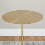 Symbol Contemporary Gold Metal and White Marble Side Table 17 Symbol Contemporary Gold Metal and White Marble Side Table