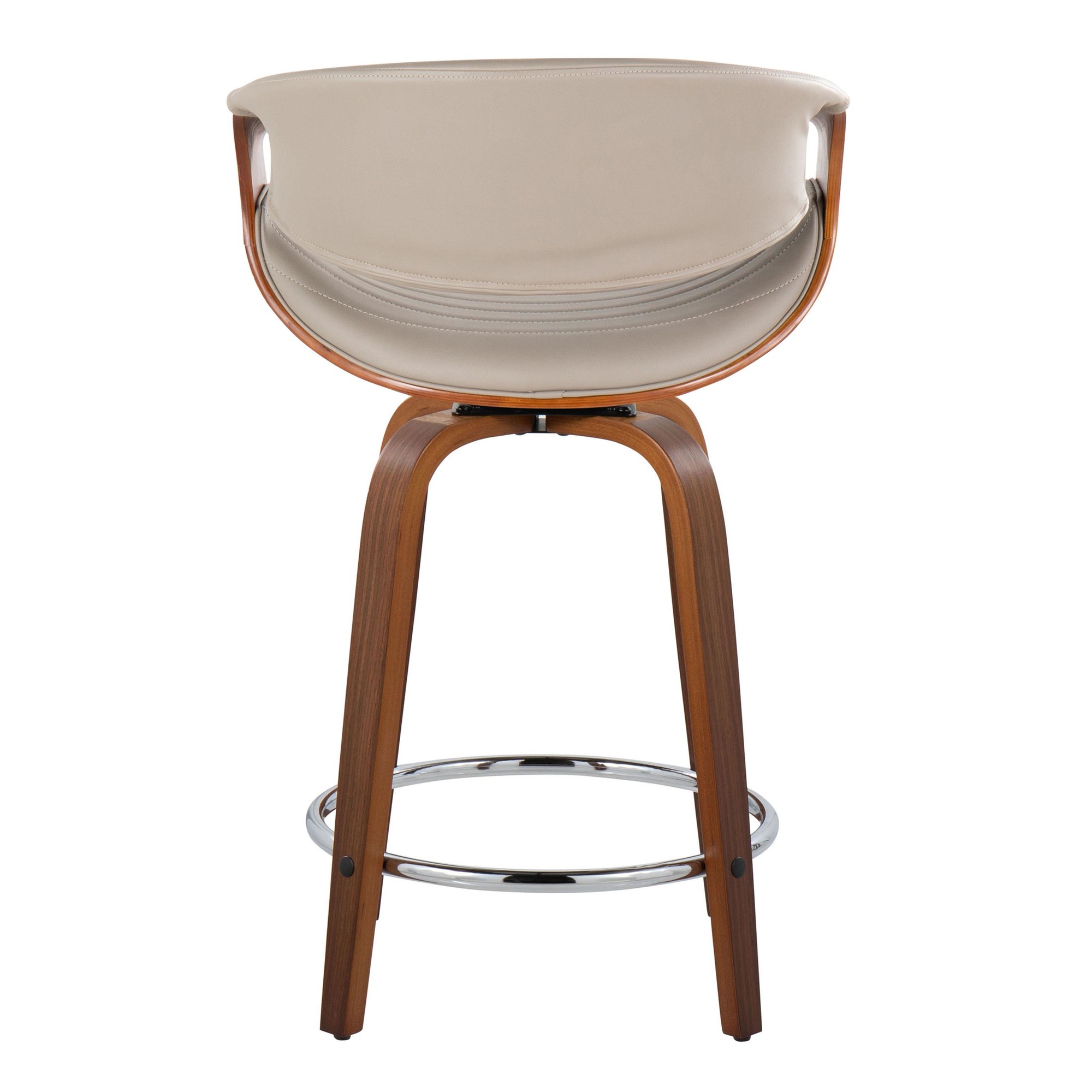 Symphony 24-Inch Walnut and Grey Swivel Counter Stools (Set of 2) 9 Symphony 24-Inch Walnut and Grey Swivel Counter Stools (Set of 2) - Image 9