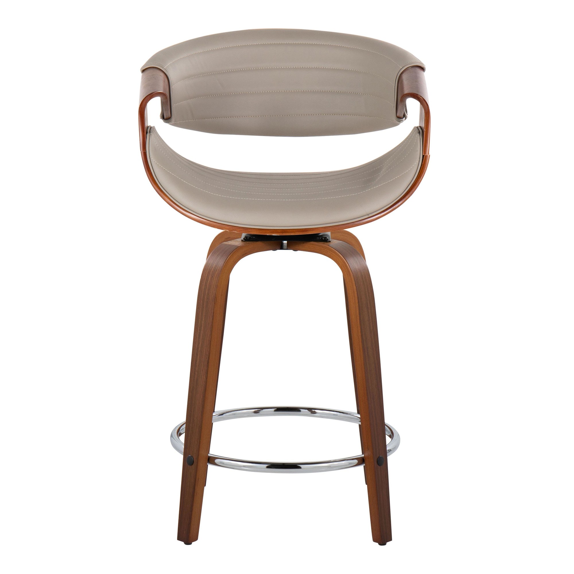 Symphony 24-Inch Walnut and Grey Swivel Counter Stools (Set of 2) 10 Symphony 24-Inch Walnut and Grey Swivel Counter Stools (Set of 2) - Image 10