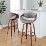 Symphony 30 Mid-Century Grey Swivel Barstools (Set of 2) 11 Symphony 30 Mid-Century Grey Swivel Barstools (Set of 2)
