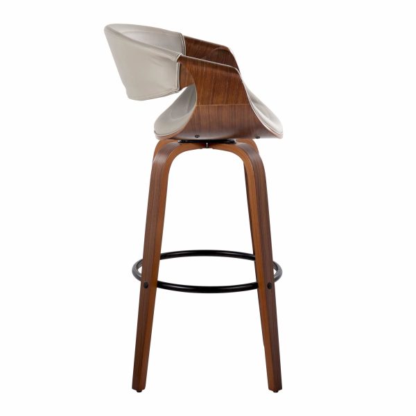 Symphony 30 Mid Century Grey Swivel Barstools Set of 2 4