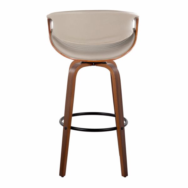 Symphony 30 Mid Century Grey Swivel Barstools Set of 2 6