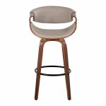 Symphony 30 Mid-Century Grey Swivel Barstools (Set of 2) 18 Symphony 30 Mid-Century Grey Swivel Barstools (Set of 2)