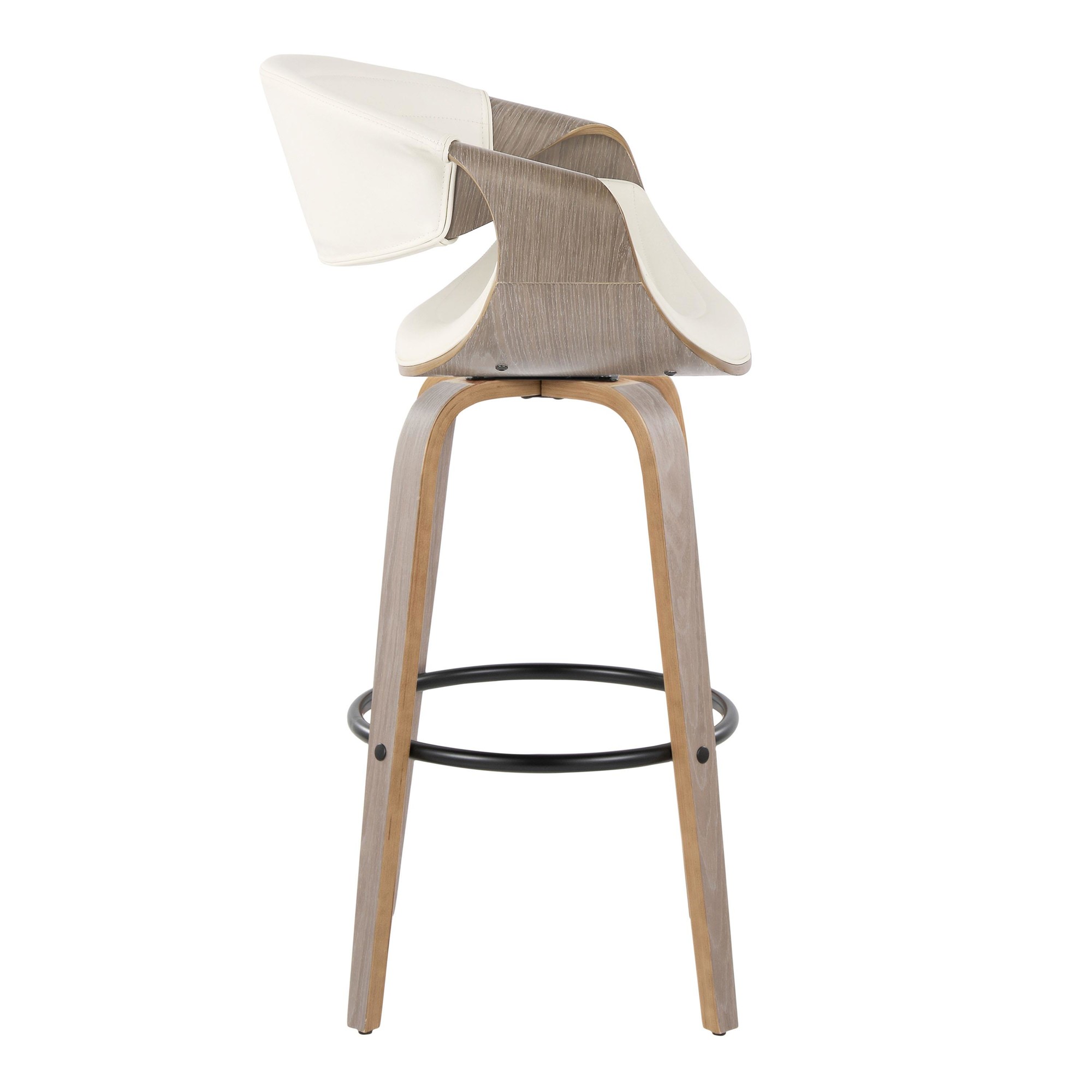 Symphony 30 Mid-Century Modern Light Grey Barstools (Set of 2) 6 Symphony 30 Mid-Century Modern Light Grey Barstools (Set of 2) - Image 6