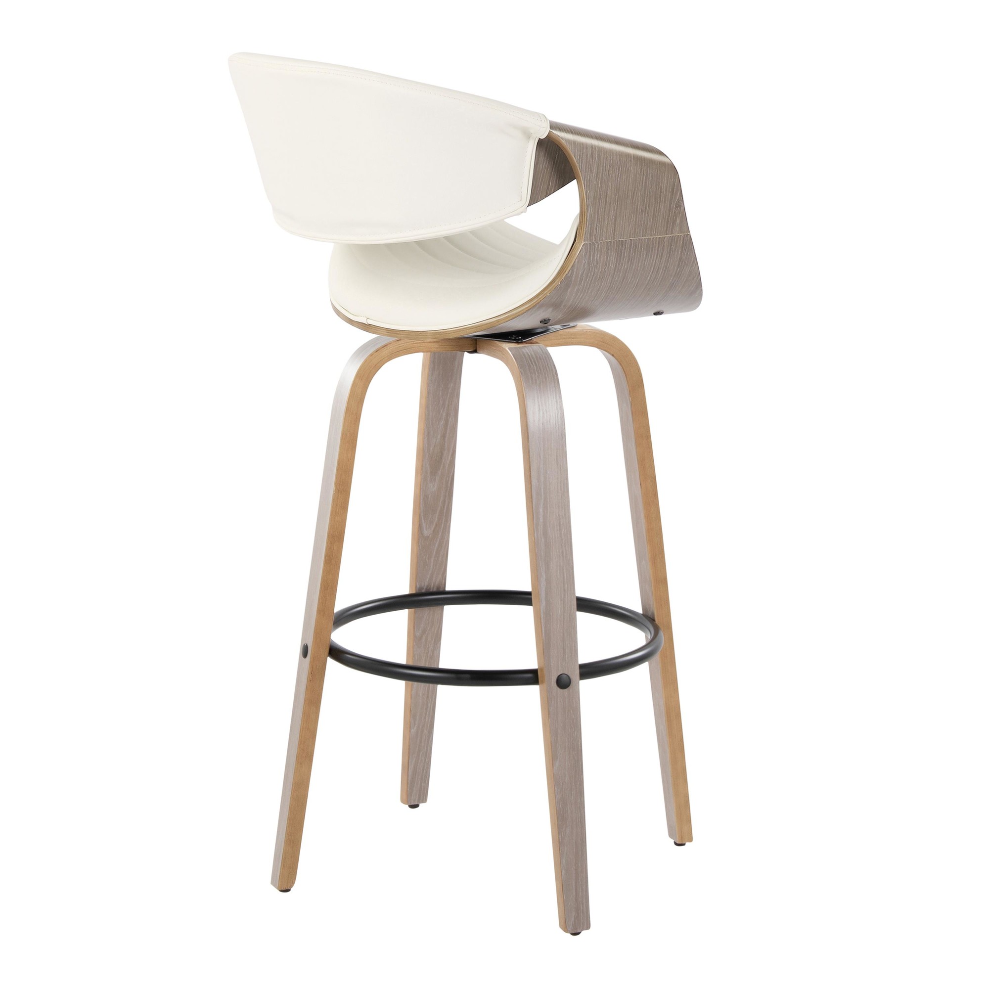 Symphony 30 Mid-Century Modern Light Grey Barstools (Set of 2) 7 Symphony 30 Mid-Century Modern Light Grey Barstools (Set of 2) - Image 7