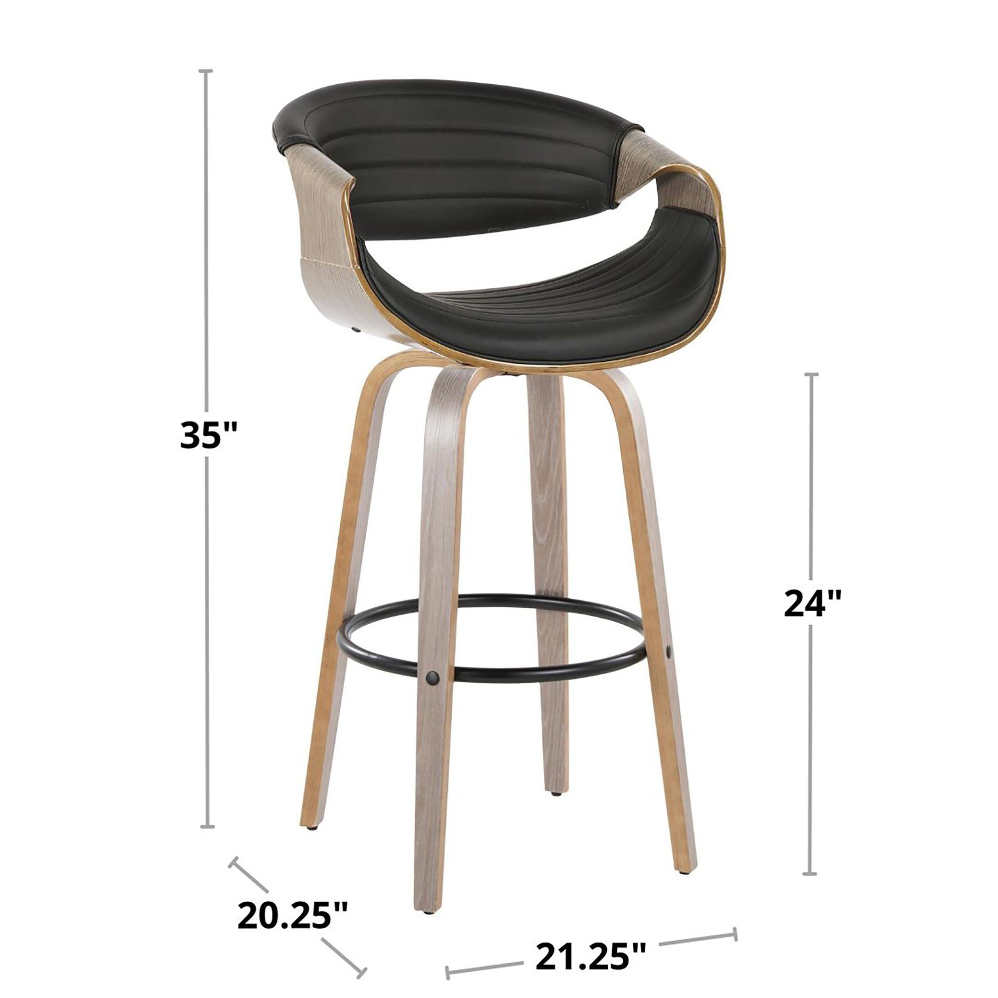 Symphony 30 Mid-Century Modern Light Grey Barstools (Set of 2) 10 Symphony 30 Mid-Century Modern Light Grey Barstools (Set of 2) - Image 10
