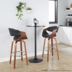 Symphony 30 Mid-Century Modern Walnut Barstool Set (Set of 2) 12 Symphony 30 Mid-Century Modern Walnut Barstool Set (Set of 2)