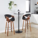 Symphony 30 Mid-Century Modern Walnut Barstool Set (Set of 2) 11 Symphony 30 Mid-Century Modern Walnut Barstool Set (Set of 2)
