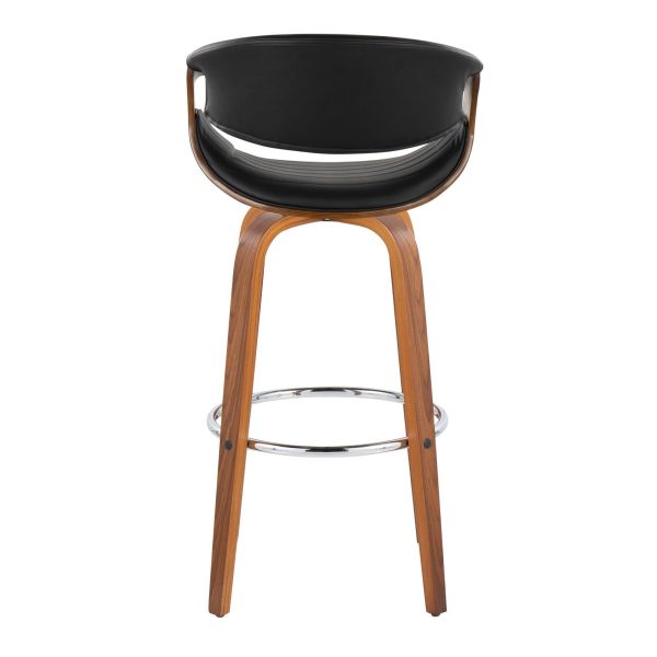Symphony 30 Mid Century Modern Walnut Barstool Set Set of 2 6