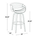 Symphony 30 Mid-Century Modern Walnut Barstool Set (Set of 2) 19 Symphony 30 Mid-Century Modern Walnut Barstool Set (Set of 2)