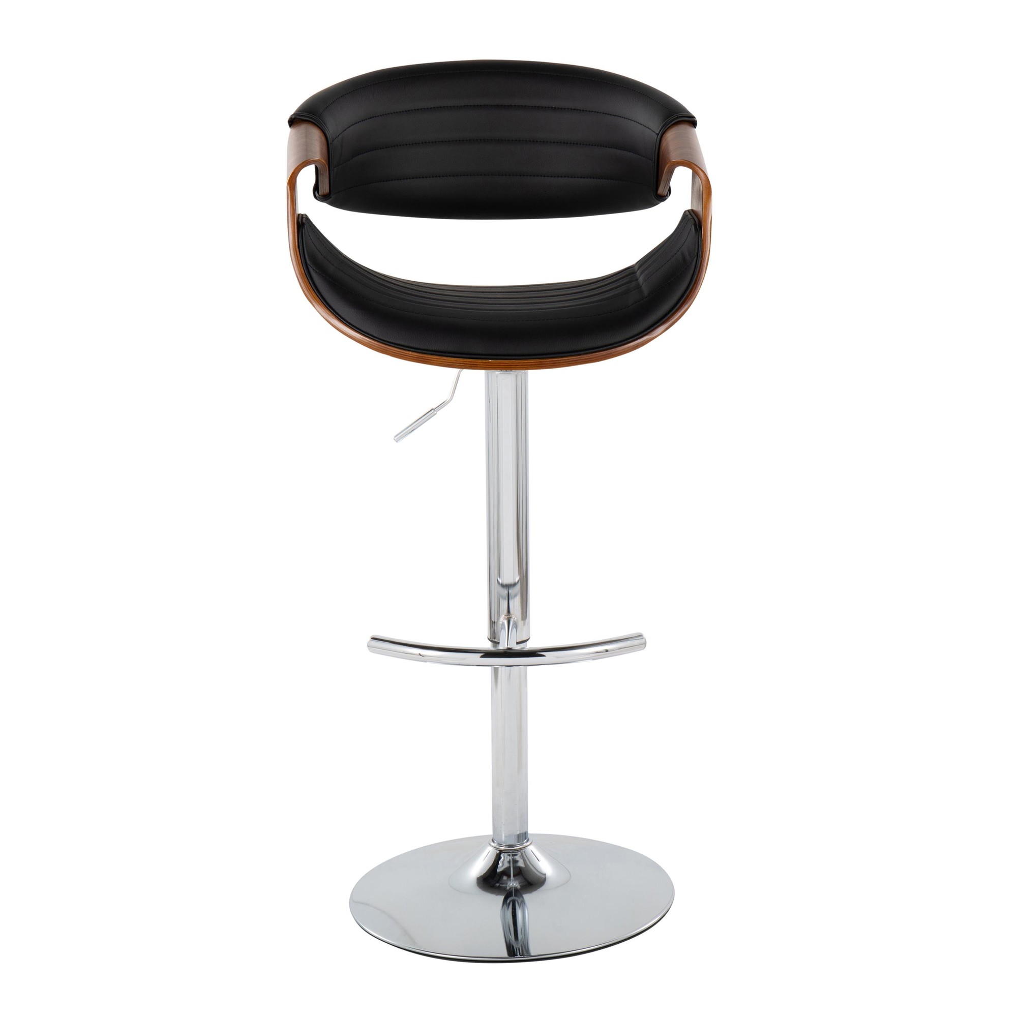 Symphony Grey Faux Leather Mid-Century Modern Swivel Barstool (Set of 2) 9 Symphony Grey Faux Leather Mid-Century Modern Swivel Barstool (Set of 2) - Image 9