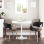 Symphony Light Grey Wood Black Faux Leather Mid-Century Chair 16 Symphony Light Grey Wood Black Faux Leather Mid-Century Chair