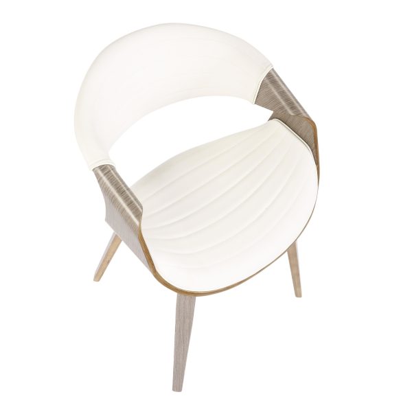 Symphony Mid Century Light GreyWhite Accent Chair 10