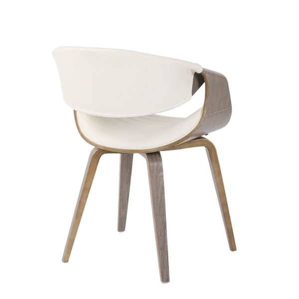 Symphony Mid Century Light GreyWhite Accent Chair 7