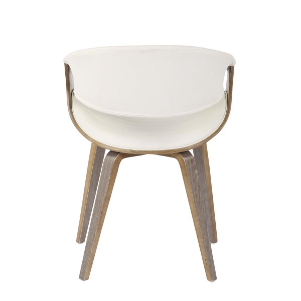 Symphony Mid Century Light GreyWhite Accent Chair 8