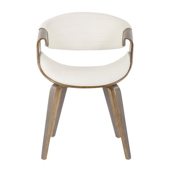 Symphony Mid Century Light GreyWhite Accent Chair 9