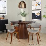 Symphony Mid-Century Modern Walnut Wood Grey Faux Leather Chair 15 Symphony Mid-Century Modern Walnut Wood Grey Faux Leather Chair