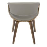Symphony Mid-Century Modern Walnut Wood Grey Faux Leather Chair 19 Symphony Mid-Century Modern Walnut Wood Grey Faux Leather Chair