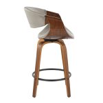 Symphony Mid-Century Modern Walnut and Grey Counter Stools 26-Inch (Set of 2) 19 Symphony Mid-Century Modern Walnut and Grey Counter Stools 26-Inch (Set of 2)