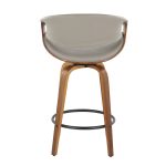 Symphony Mid-Century Modern Walnut and Grey Counter Stools 26-Inch (Set of 2) 21 Symphony Mid-Century Modern Walnut and Grey Counter Stools 26-Inch (Set of 2)