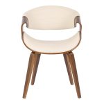 Symphony Mid-Century Walnut and Cream Accent Chair 24 Symphony Mid-Century Walnut and Cream Accent Chair