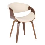 Symphony Mid-Century Walnut and Cream Accent Chair 20 Symphony Mid-Century Walnut and Cream Accent Chair