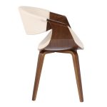 Symphony Mid-Century Walnut and Cream Accent Chair 21 Symphony Mid-Century Walnut and Cream Accent Chair