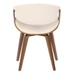 Symphony Mid-Century Walnut and Cream Accent Chair 23 Symphony Mid-Century Walnut and Cream Accent Chair