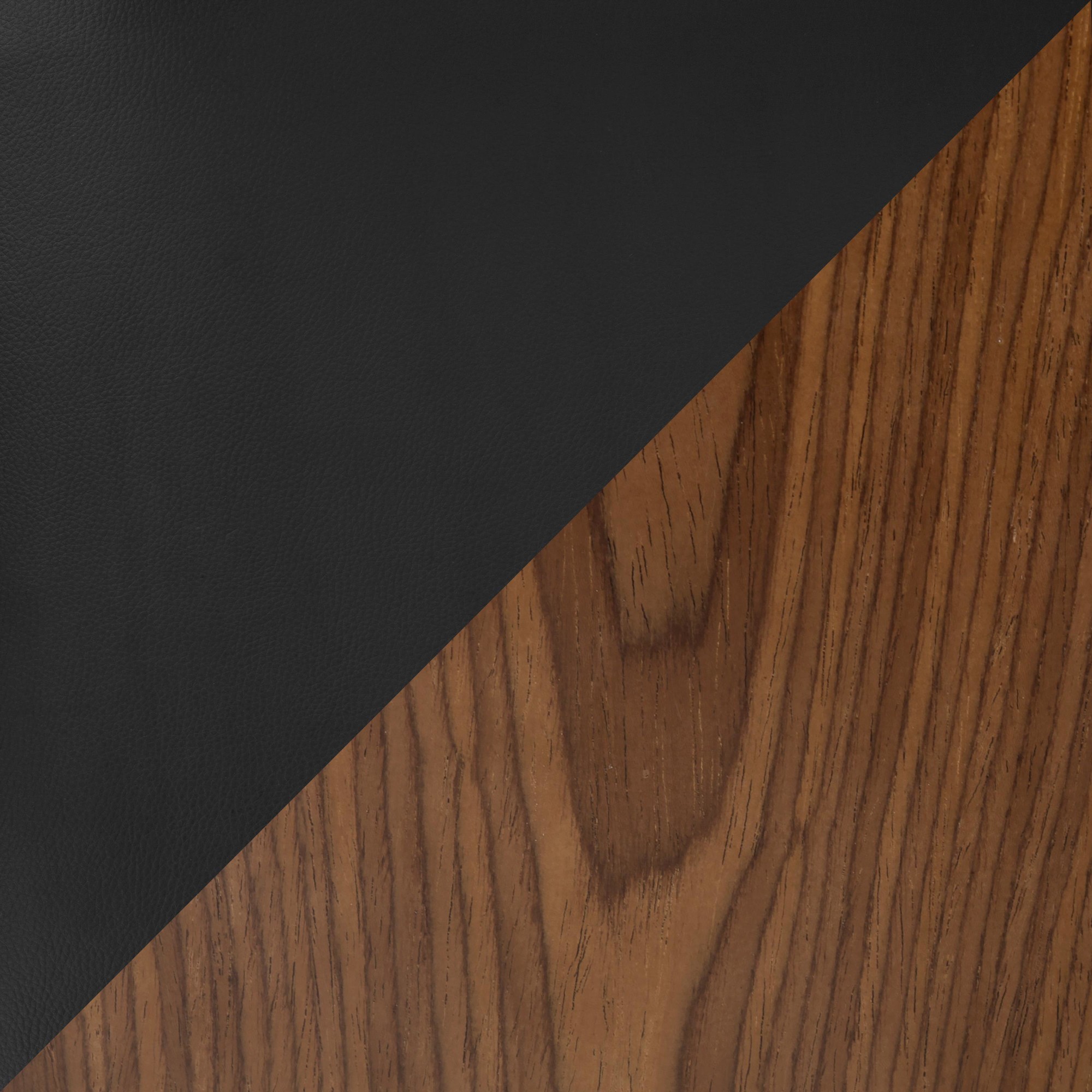 Symphony Walnut and Black Faux Leather Mid-Century Modern Chair 13 Symphony Walnut and Black Faux Leather Mid-Century Modern Chair - Image 13