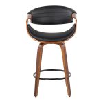 Symphony Walnut and Black Mid-Century Modern Counter Stool (Set of 2) 19 Symphony Walnut and Black Mid-Century Modern Counter Stool (Set of 2)