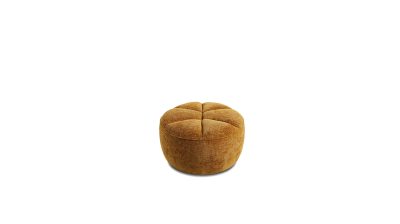 TAHI Mustard Woven Wool Ottoman 25x25x17