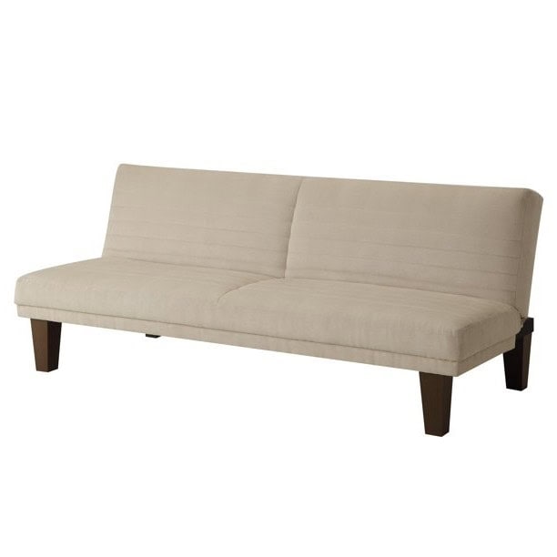 Tan Microfiber Adjustable Futon Sofa Bed for Small Spaces 1 Tan Microfiber Adjustable Futon Sofa Bed for Small Spaces