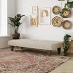 Tan Microfiber Adjustable Futon Sofa Bed for Small Spaces 10 Tan Microfiber Adjustable Futon Sofa Bed for Small Spaces