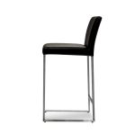 TATE Black Leatherette Counter Stool Brushed Steel Frame 8 TATE Black Leatherette Counter Stool Brushed Steel Frame